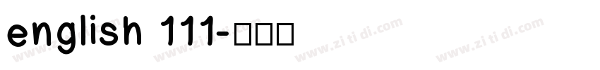 english 111字体转换